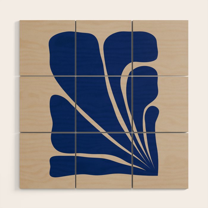 Six Leaf Plant - 2/3 Wood Wall Art Gallery Image 1