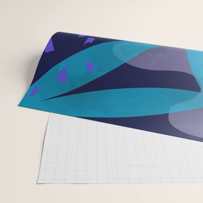 Botanika 6 Blue Wrapping Paper Gallery Image 2