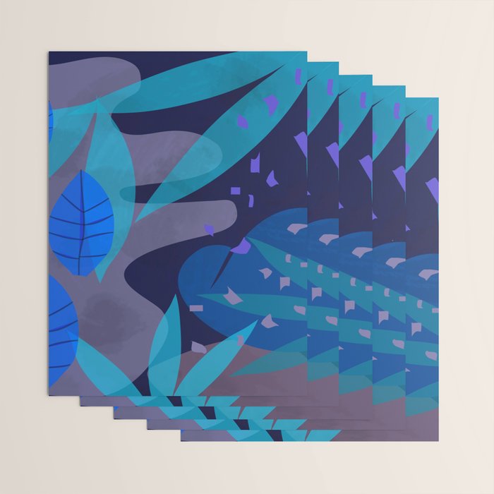 Botanika 6 Blue Wrapping Paper Gallery Image 3