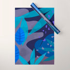 Botanika 6 Blue Wrapping Paper Gallery Image 1