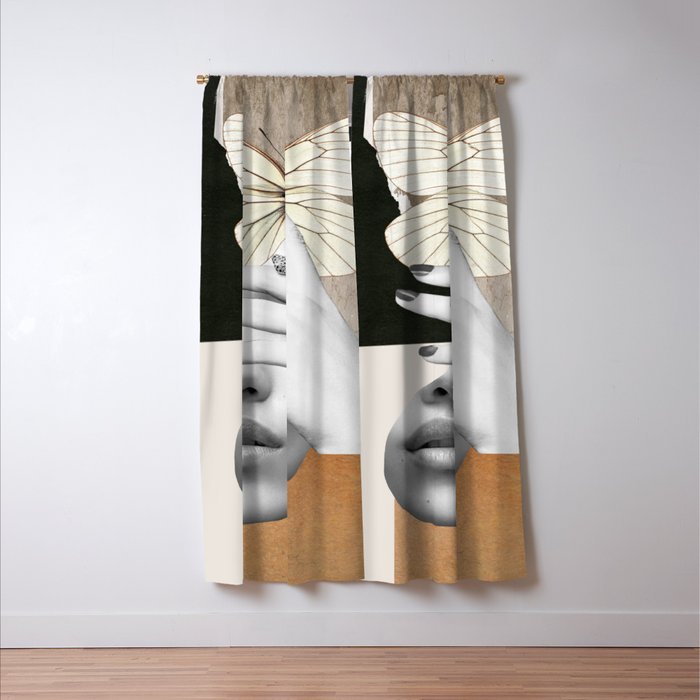 collage art / butterfly 2 Window Curtain Gallery Image 3