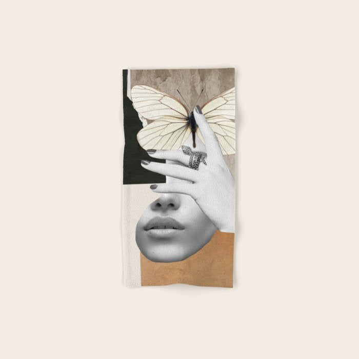 collage art / butterfly 2 Bath Towel Gallery Image 1