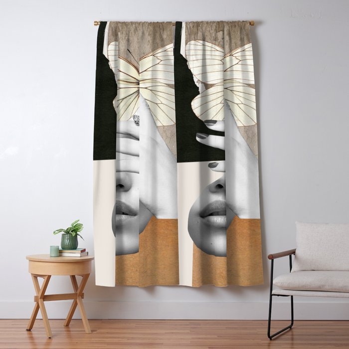 collage art / butterfly 2 Window Curtain Gallery Image 5
