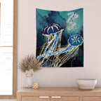 Metallic Jellyfish III Wall Tapestry Gallery Image 2