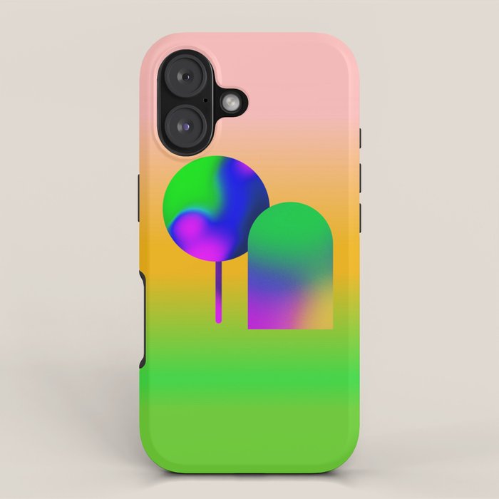 Tuscan  Landscape - Ombre Colors Minimalist Modern Abstract Iluustration  iPhone Case Gallery Image 1
