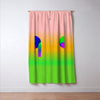 Tuscan  Landscape - Ombre Colors Minimalist Modern Abstract Iluustration  Window Curtain Gallery Image 3