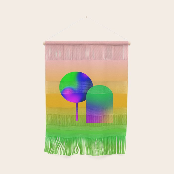 Tuscan  Landscape - Ombre Colors Minimalist Modern Abstract Iluustration  Wall Hanging Gallery Image 1