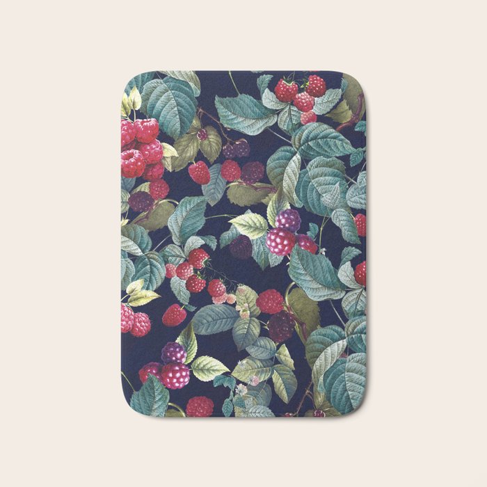 Wild Blackberry - Night  Bath Mat Gallery Image 1