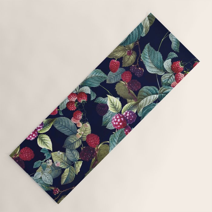 Wild Blackberry - Night  Yoga Mat Gallery Image 1
