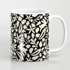 Folk Art Bunnies - black and cream Coffee Mug Gallery Image 1
