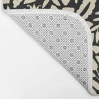 Folk Art Bunnies - black and cream Bath Mat Gallery Image 2