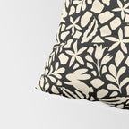 Folk Art Bunnies - black and cream Pillow Sham Gallery Image 4