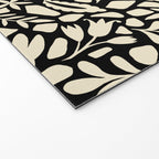 Folk Art Bunnies - black and cream Welcome Mat Gallery Image 2