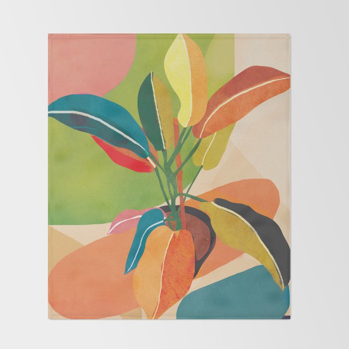 Colorful Branching Out 37 Throw Blanket Gallery Image 2