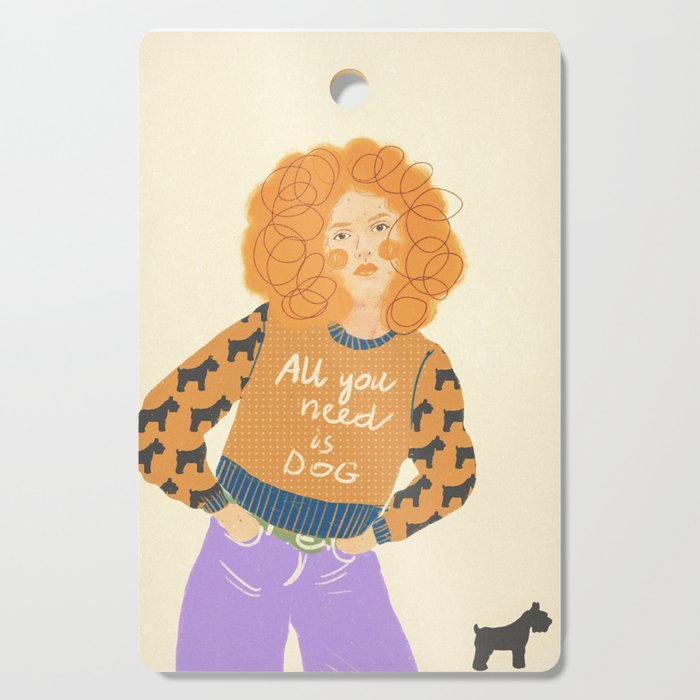 Dog love Cutting Board Gallery Image 1