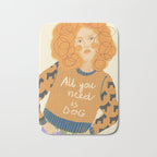 Dog love Bath Mat Gallery Image 1
