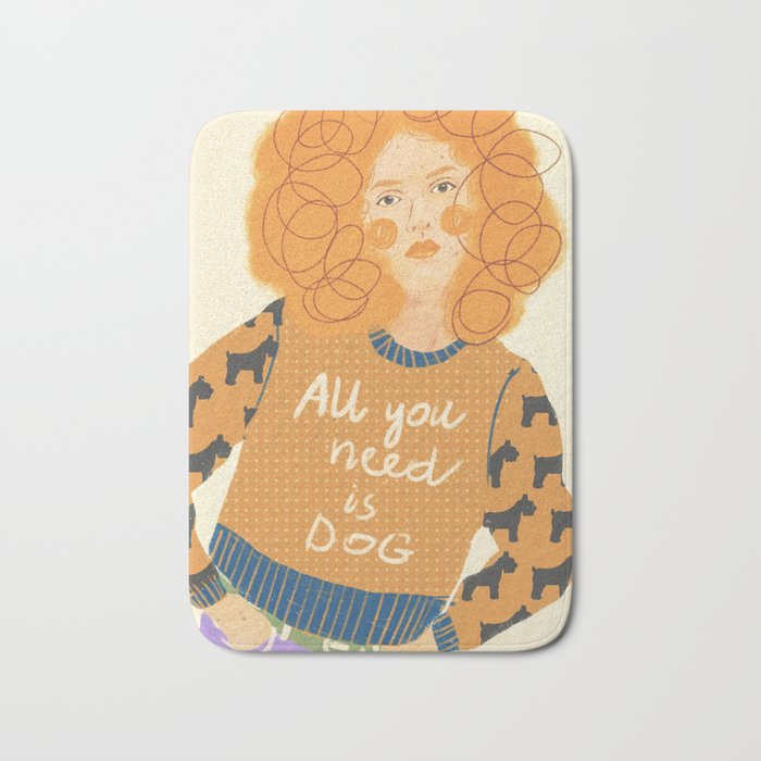 Dog love Bath Mat Gallery Image 1