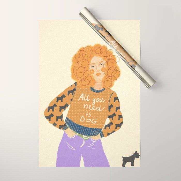 Dog love Wrapping Paper Gallery Image 1