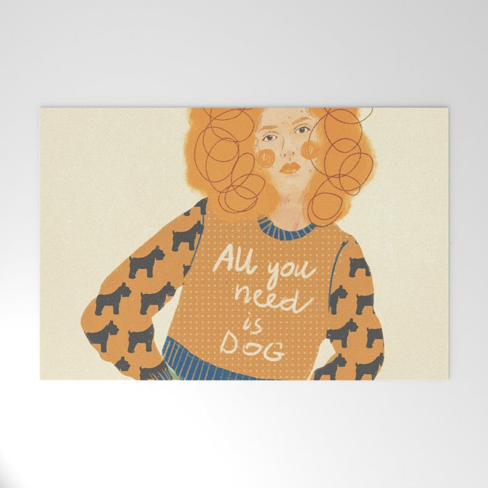 Dog love Welcome Mat Gallery Image 1