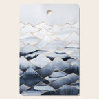 Mountains 2 - Gold Colored Lines Cutting Board Gallery Image 1