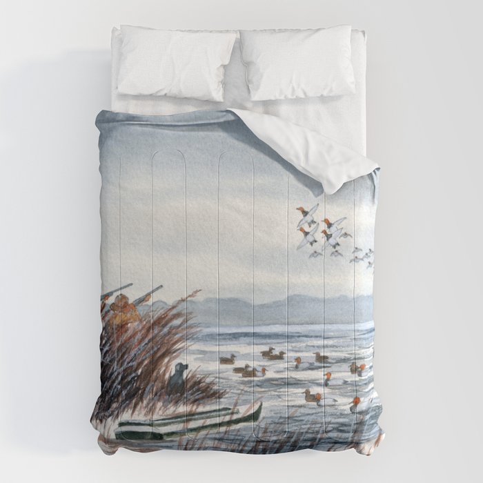 Duck Hunting For Canvasbacks Comforter Gallery Image 6