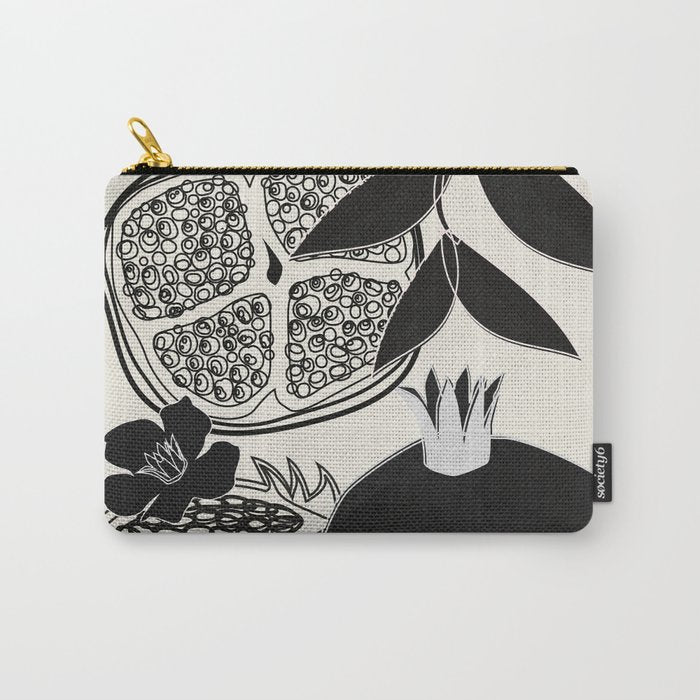 Line Art Pomegranates 1 Carry All Pouch Gallery Image 1