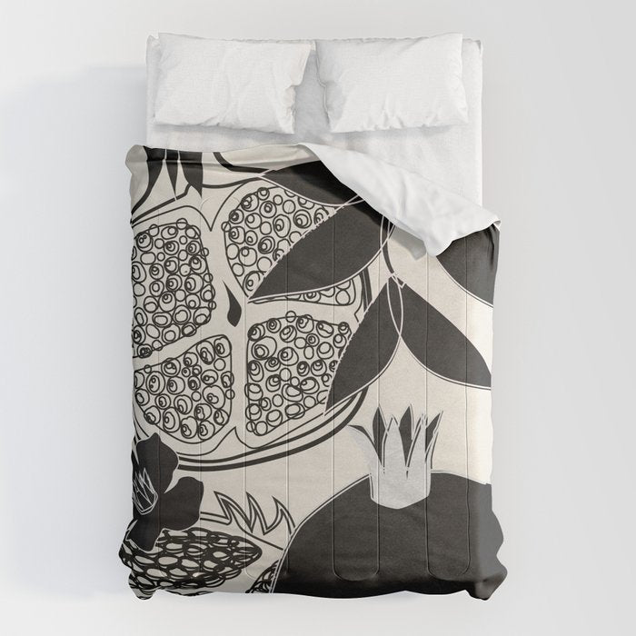 Line Art Pomegranates 1 Comforter Gallery Image 6