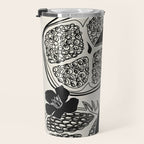 Line Art Pomegranates 1 Travel Mug Gallery Image 3