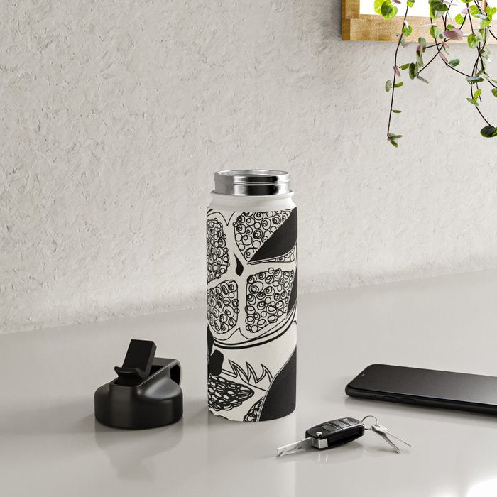 Line Art Pomegranates 1 Water Bottle Gallery Image 4