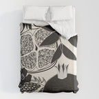 Line Art Pomegranates 1 Duvet Cover Gallery Image 6