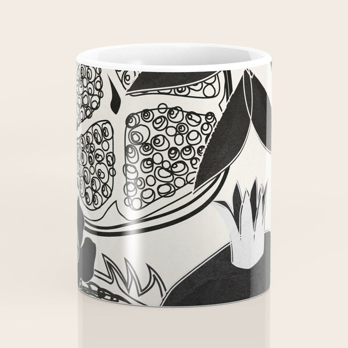 Line Art Pomegranates 1 Coffee Mug Gallery Image 4
