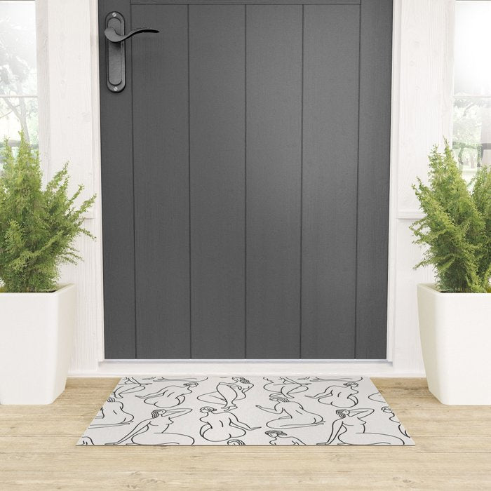 HERA LIGHT LINEN Welcome Mat Gallery Image 3