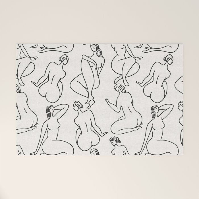 HERA LIGHT LINEN Welcome Mat Gallery Image 1