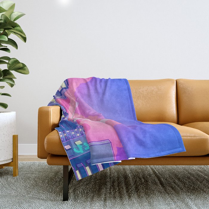 Dreamy Moon Nights Throw Blanket Gallery Image 1