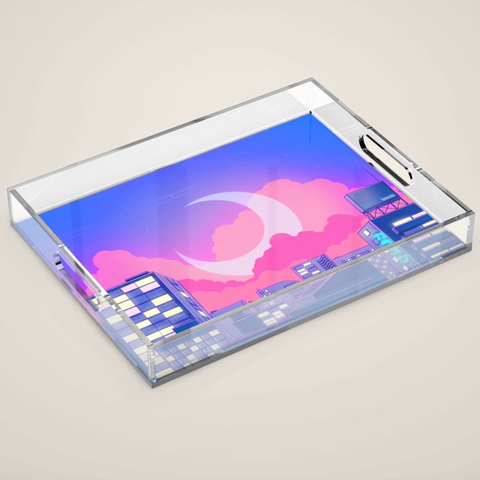 Dreamy Moon Nights Acrylic Tray Gallery Image 1