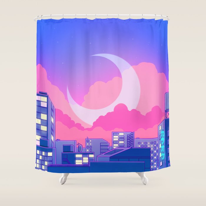 Dreamy Moon Nights Shower Curtain Gallery Image 1