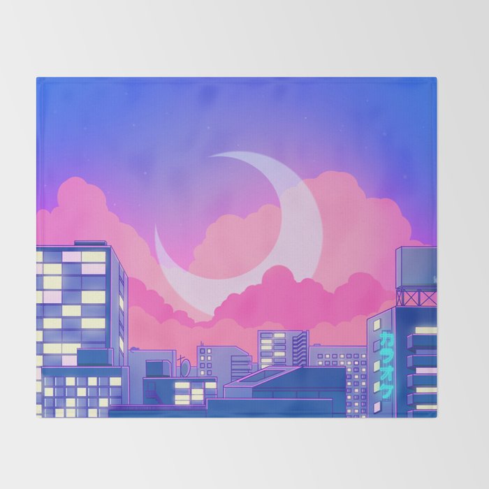 Dreamy Moon Nights Throw Blanket Gallery Image 2