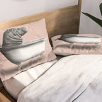 Hippo in Bath Pillow Sham Gallery Image 2