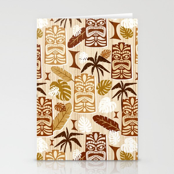 Tiki Time Brown Stationery Card Gallery Image 2