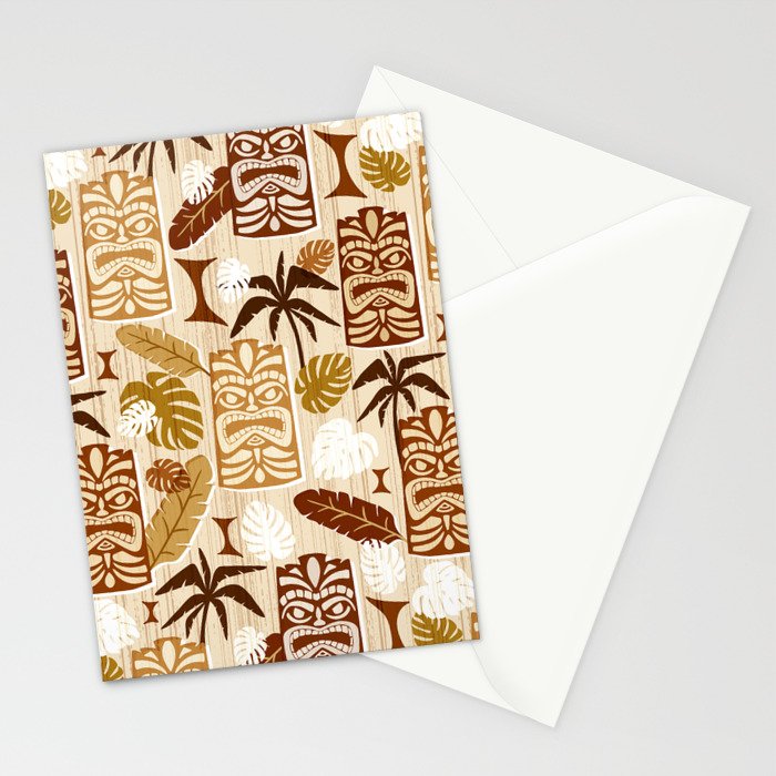 Tiki Time Brown Stationery Card Gallery Image 2