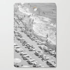 Beach Day in Italy | Black and White Travel Photography in Europe Art Print | Summer on the Coast in Naples Cutting Board Gallery Image 1
