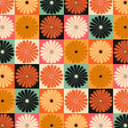 Retro Flowers Check Pattern XVI Coffee Mug Gallery Image 2