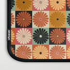 Retro Flowers Check Pattern XVI Laptop Sleeve Gallery Image 3