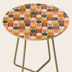 Retro Flowers Check Pattern XVI Side Table Gallery Image 2