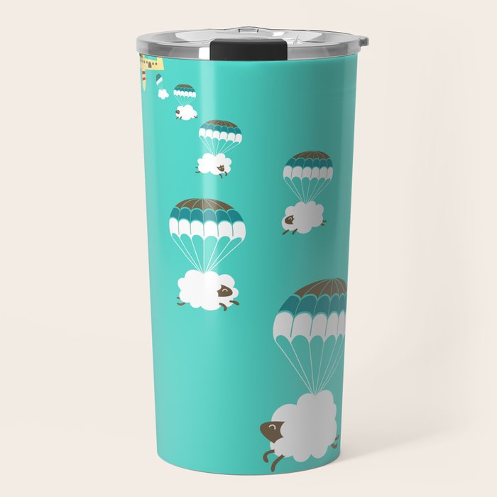 Sheepy clouds Travel Mug Gallery Image 1