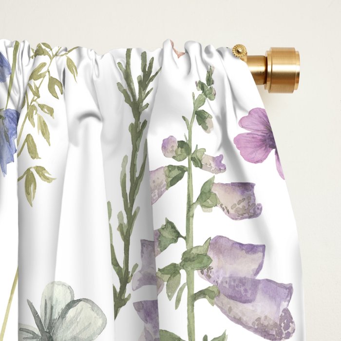 Hygge Summer Wildflowers Meadow Window Curtain Gallery Image 2