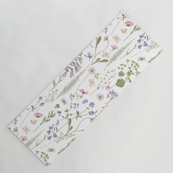 Hygge Summer Wildflowers Meadow Yoga Mat Gallery Image 1