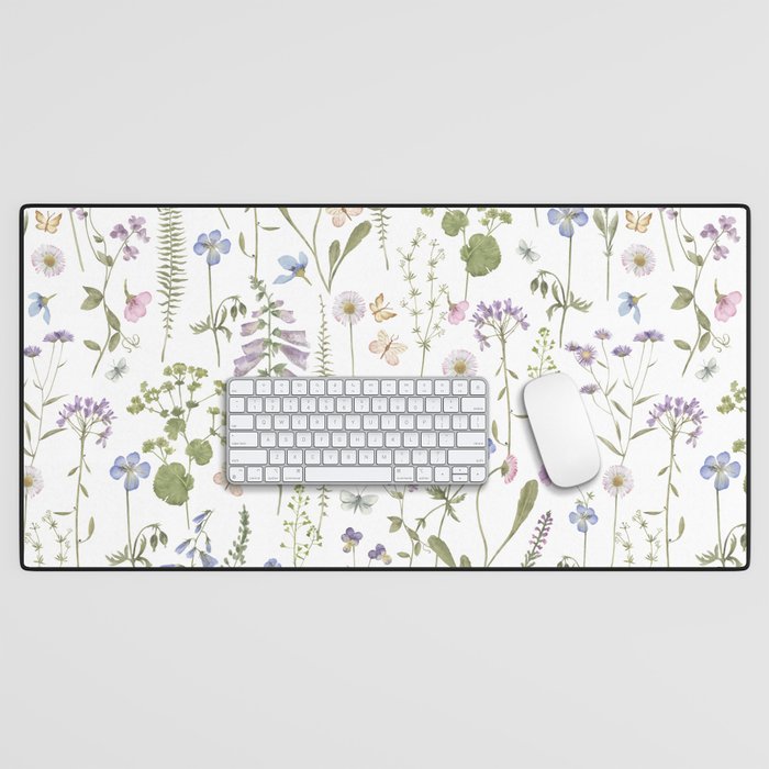 Hygge Summer Wildflowers Meadow Desk Mat Gallery Image 1