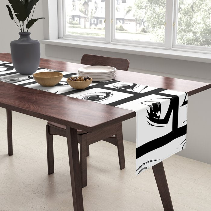 Anime eye cartoon comic art pattern Table Runner Gallery Image 2