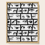 Anime eye cartoon comic art pattern Serving Tray Gallery Image 1